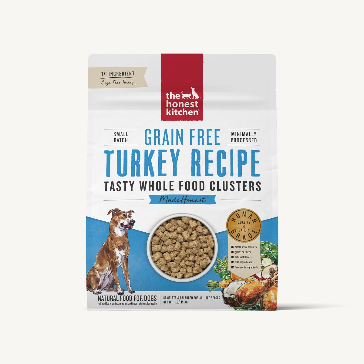 Honest Kitchen Clusters Grain-Free Turkey Dry Dog Food