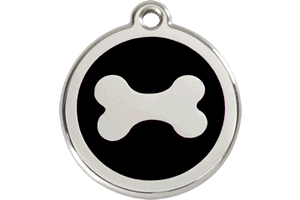 Red Dingo Enamel Pet ID Tag - 1BN - Cartoon Bone - Paw Naturals