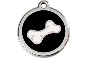 Red Dingo Enamel Pet ID Tag - 1BO - Bone - Paw Naturals