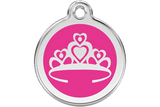 Red Dingo Enamel Pet ID Tag - 1CR - Crown Hot Pink / Large - Paw Naturals