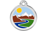 Red Dingo Enamel Pet ID Tag - 1MT - Mountains Small - Paw Naturals