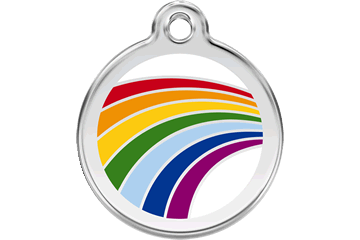 Red Dingo Enamel Pet ID Tag - 1RA - Rainbow Small - Paw Naturals