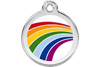 Red Dingo Enamel Pet ID Tag - 1RA - Rainbow Small - Paw Naturals
