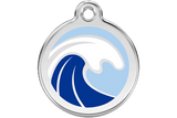 Red Dingo Enamel Pet ID Tag - 1WA - Wave Small - Paw Naturals