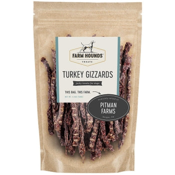 Farm Hounds Turkey Gizzards 4oz Dog Treats