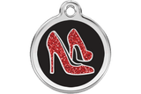 Red Dingo Stainless Steel with Glitter Pet ID Tag - Paw Naturals