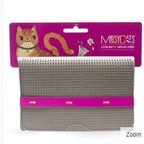 Messy Mutts Cat Litter Mat Grey