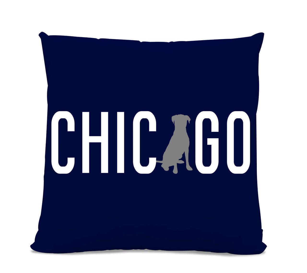 Sophisticated Pup Chicago Labrador Navy Pillow 14" x 14" Spun Polyester