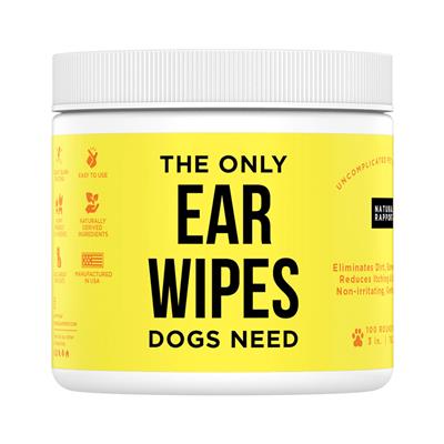 Natural Rapport Dog Ear Wipes, 100 count Jar - Paw Naturals