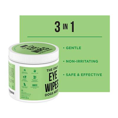 Natural Rapport Dog Eye Wipes, 100 count Jar