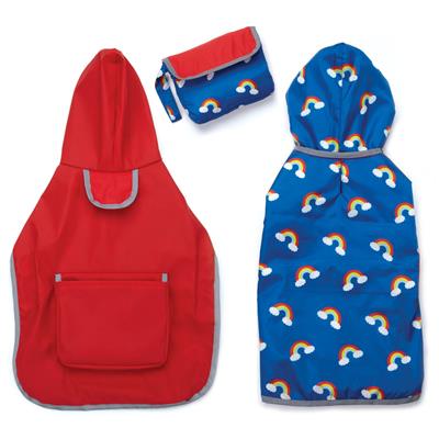 Zack & Zoey Reversible Pocket Raincoat Red Small - Paw Naturals