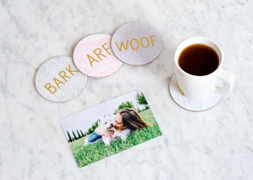 Pearhead “Woof, Bark, Wag, Arf” Coaster Set