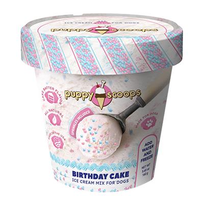 Puppy Cake Scoops Birthday Cake with Sprinkles Ice Cream Mix For Dogs - Paw Naturals