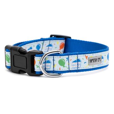 The Worthy Dog Blue Birthday Collection Collars
