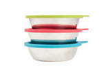 Messy Mutts Stainless Steel Bowl & Lid Set 6 Pc