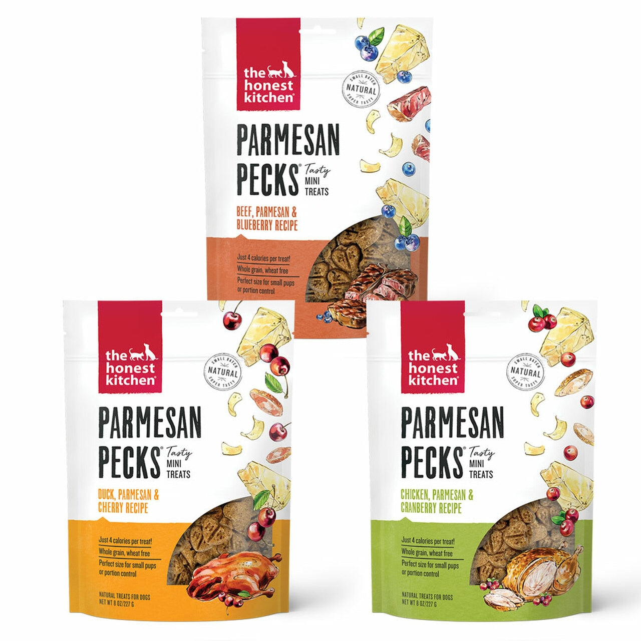 Honest Kitchen Parmesan Pecks 8oz Dog Treats