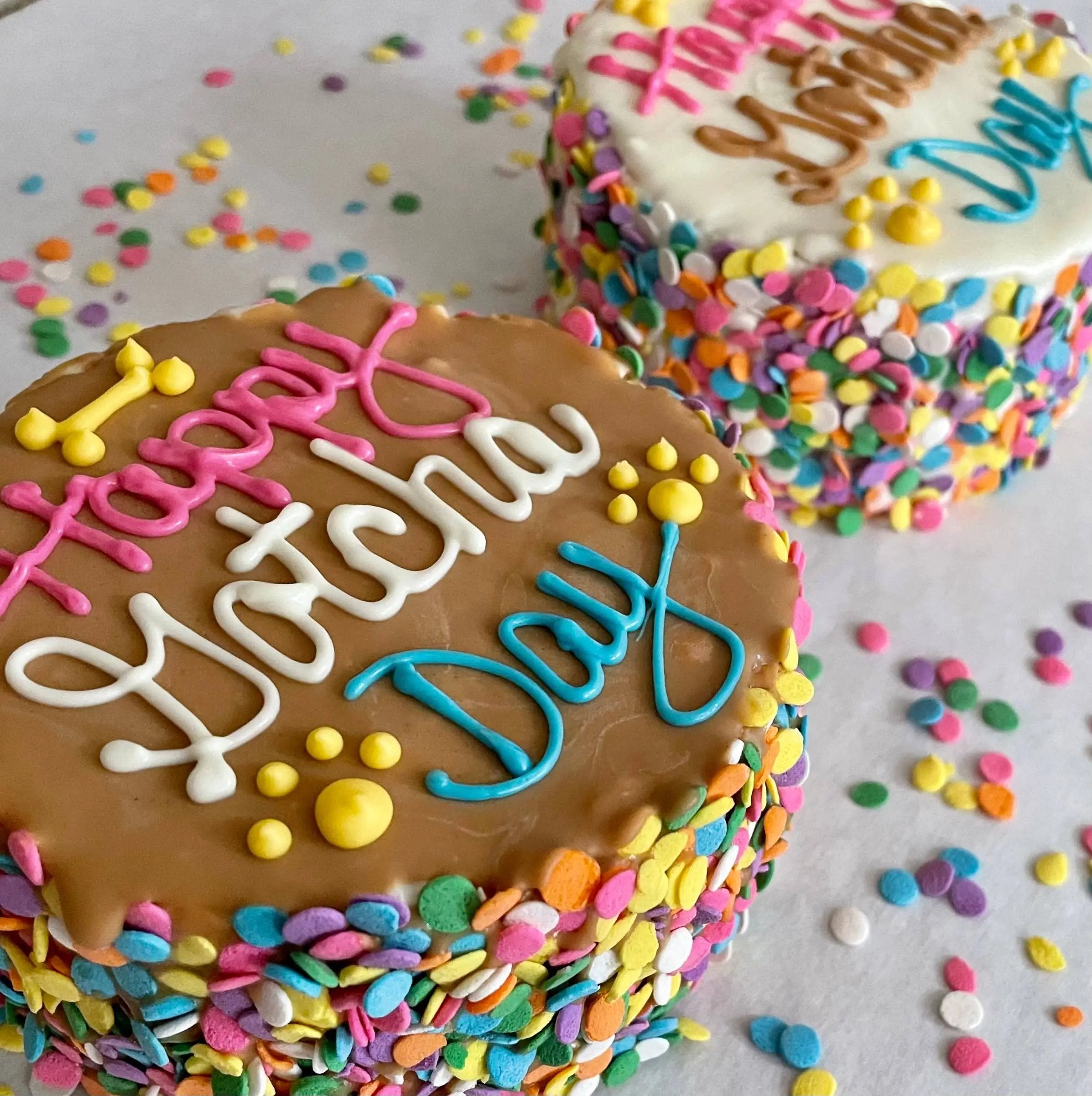 YumYum4DOGS - Yogurt & Peanut Butter Confetti Dog Birthday Cake Treat