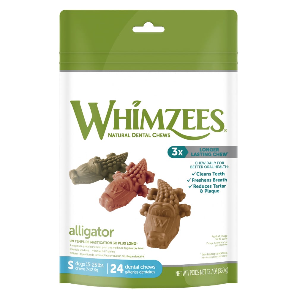 Whimzeess Dental Chew Alligator 12.7oz Dog Treats