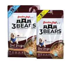 Grandma Lucy's 3 Bears Beef Freeze-Dried Dog Food 1lb - Paw Naturals