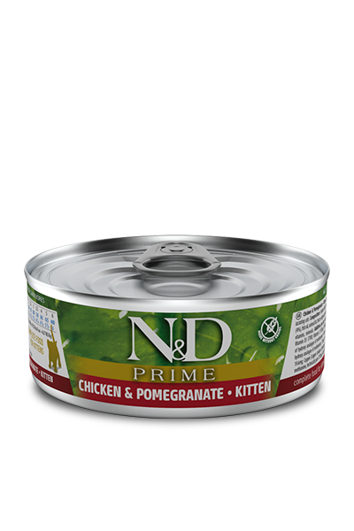 Farmina N&D Prime Canned Cat Food 2.8oz Chicken & Pomegranate Kitten - Paw Naturals