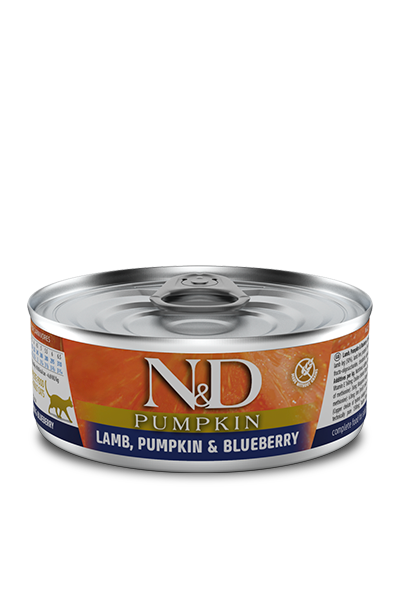 Farmina N&D Pumpkin Canned Cat Food 2.8oz Lamb Pumpkin & Blueberries - Paw Naturals