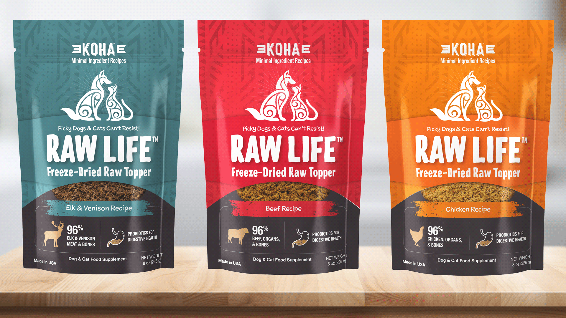 Koha Raw Life Freeze-Dried Raw Food Topper for Dogs & Cats