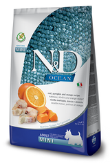 Farmina N&D Ocean Cod, Pumpkin & Orange Dry Dog Food 5.5lb / Adult Mini - Paw Naturals