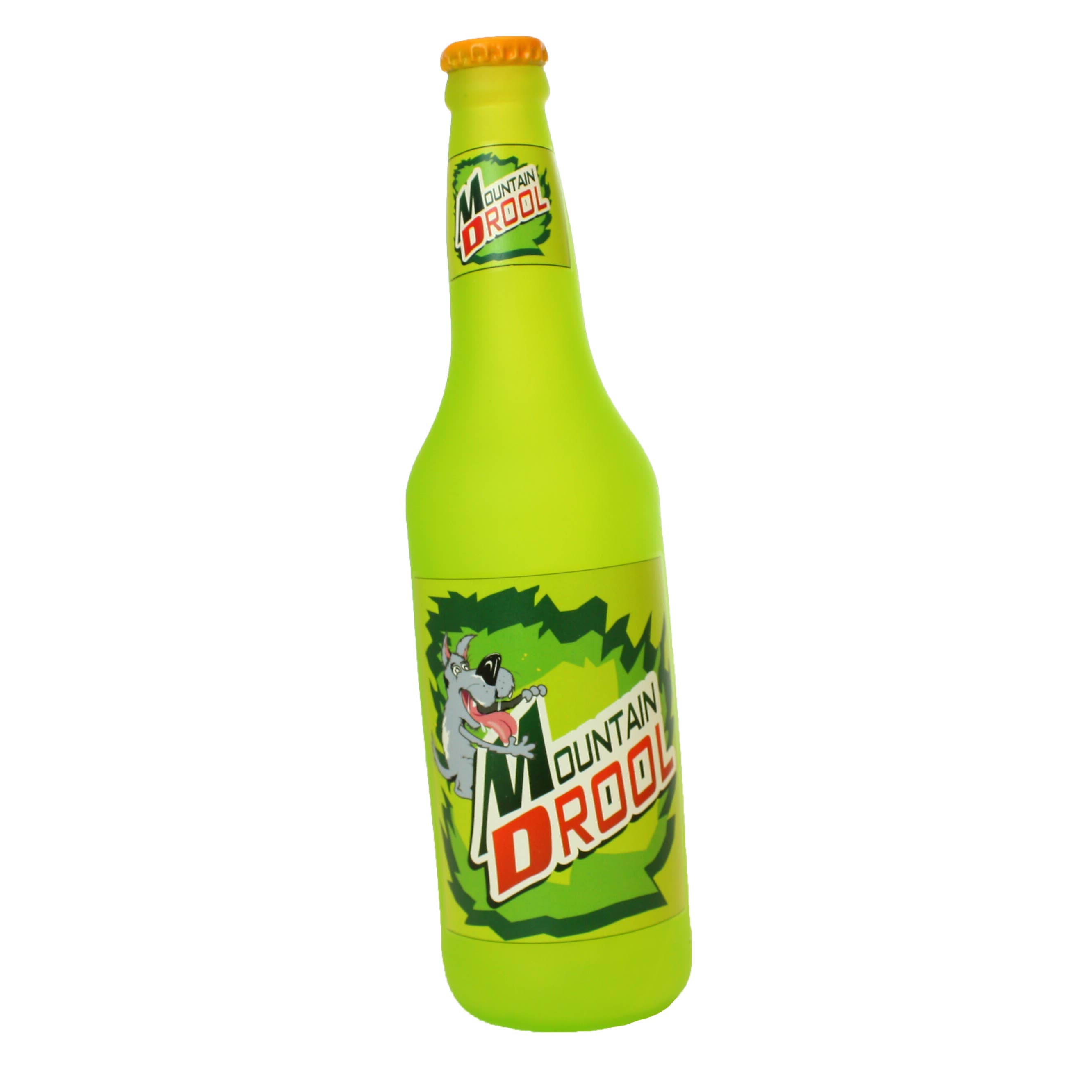 VIP Silly Squeaker Beer Bottle Mountain Drool Dog Toy