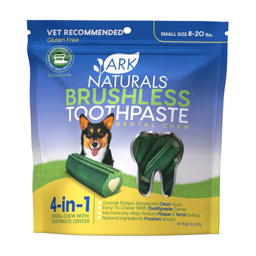 Ark Naturals Brushless Toothpaste Dog Dental Chews Small 12oz - Paw Naturals