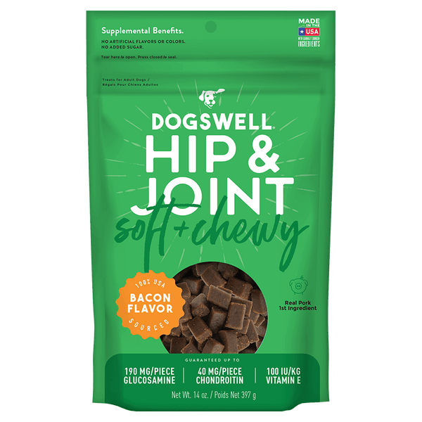 Dogswell Soft & Chewy Hip & Joint Bacon 14oz Dog Treats