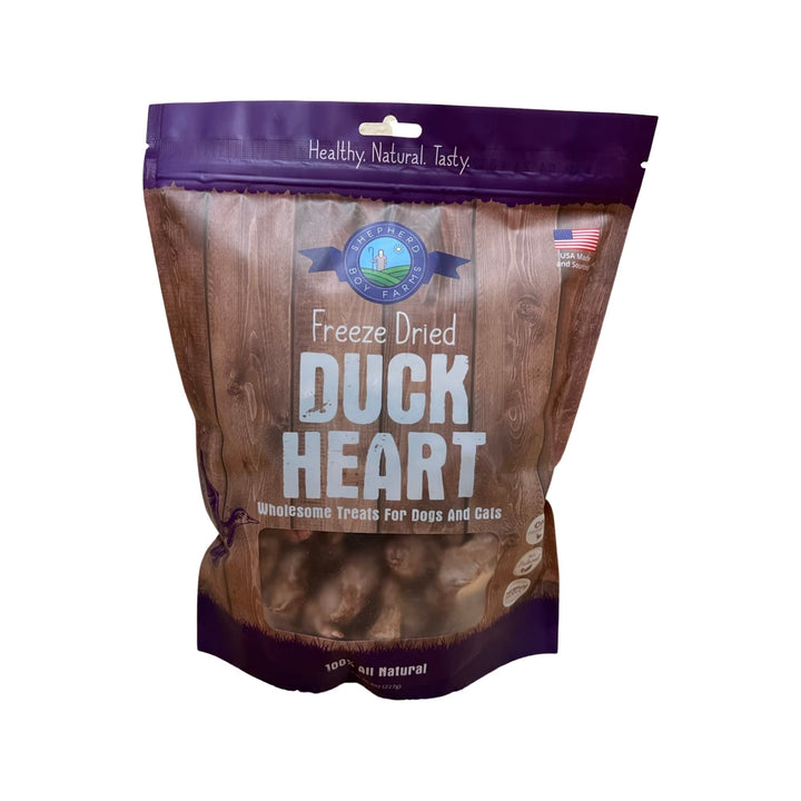Shepherd Boy Farms Freeze-Dried Duck Heart Dog & Cat Treats 3oz - Paw Naturals