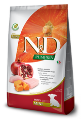 Farmina N&D Pumpkin, Chicken & Pomegranate Dry Dog Food 15.4lb / Puppy Mini - Paw Naturals