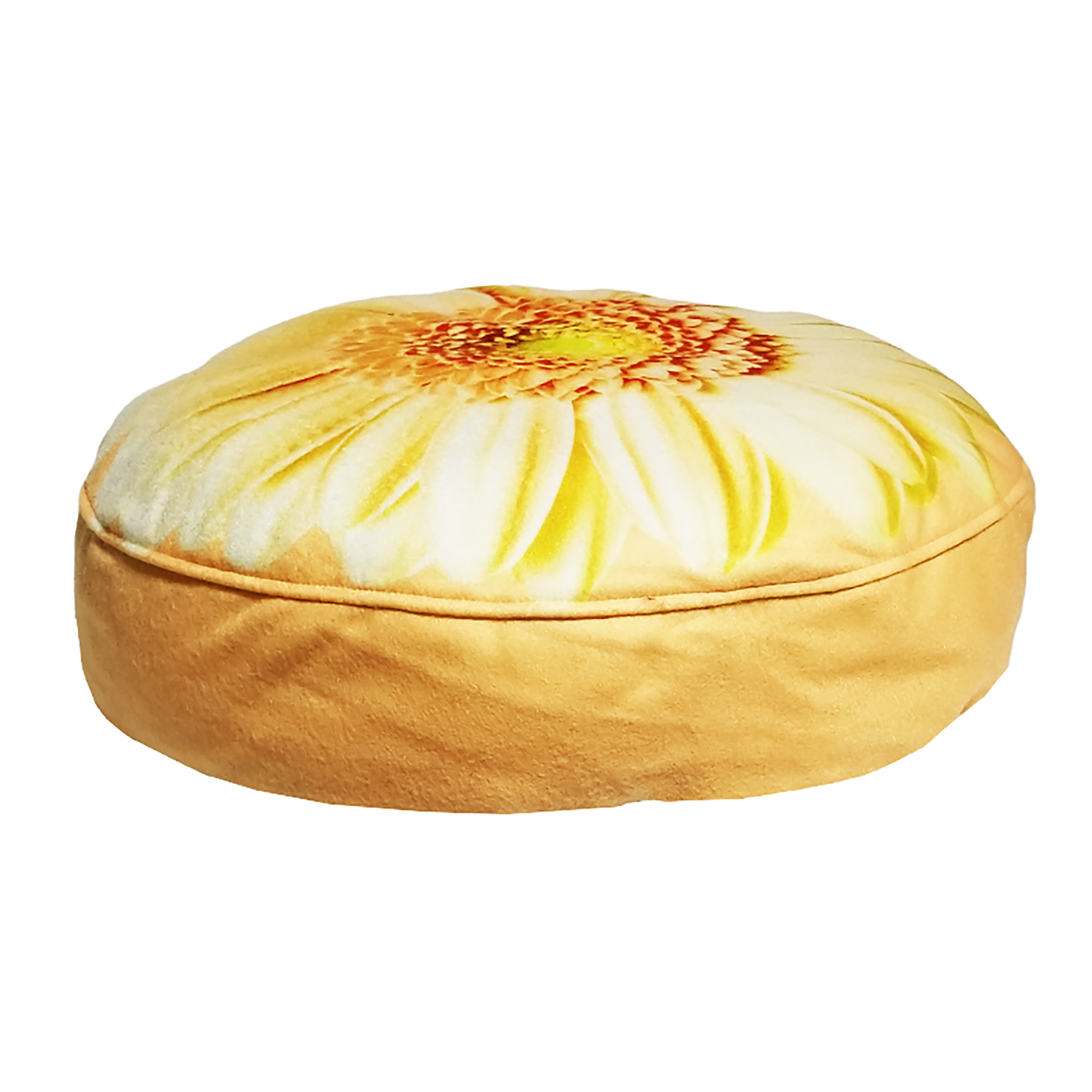 Dogzzzz Round Yellow Daisy Dog Pillow - Paw Naturals