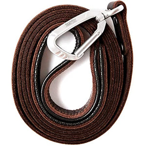 Mighty Paw Leather 6' Dog Leash Brown - Paw Naturals