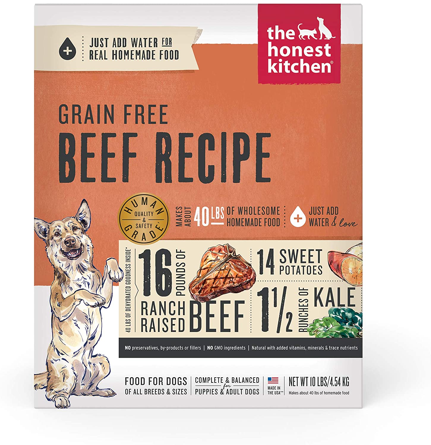 Honest Kitchen Grain-Free Beef Dehydrated Dog Food