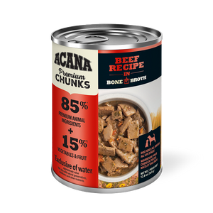 Acana Premium Chunks Canned Dog Food Beef - Paw Naturals