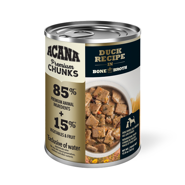Acana Premium Chunks Canned Dog Food Duck - Paw Naturals