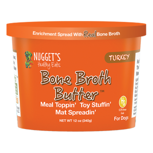 Nuggets Healthy Eats Bone Broth Butter 12z Frozen Tubs Turkey - Paw Naturals