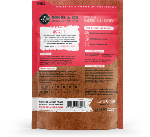 Bones & Co Keto-Approved Freeze-Dried Dog Food