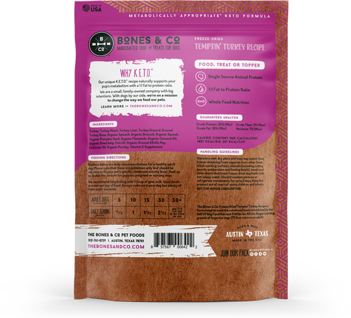 Bones & Co Keto-Approved Freeze-Dried Dog Food