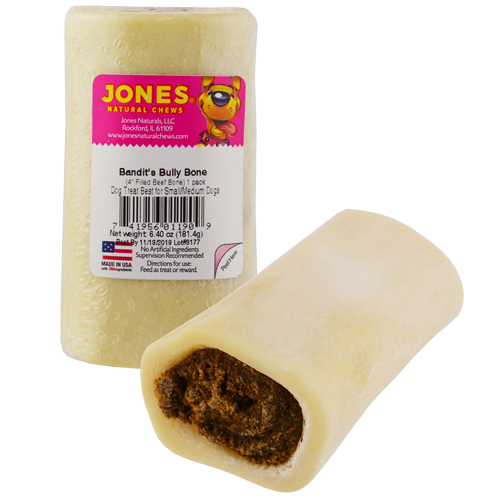 Jones Natural Chews Stuffed 4" Beef Bone