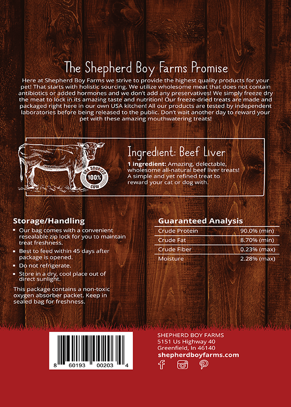 Shepherd Boy Farms Freeze-Dried Beef Liver Treat