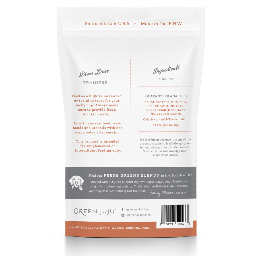 Green Juju Freeze-Dried Single-Ingredient Protein Trainers for Dogs