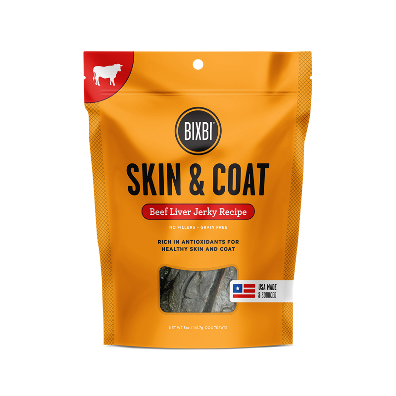 Bixbi Skin & Coat Beef Liver Jerky Dog Treat