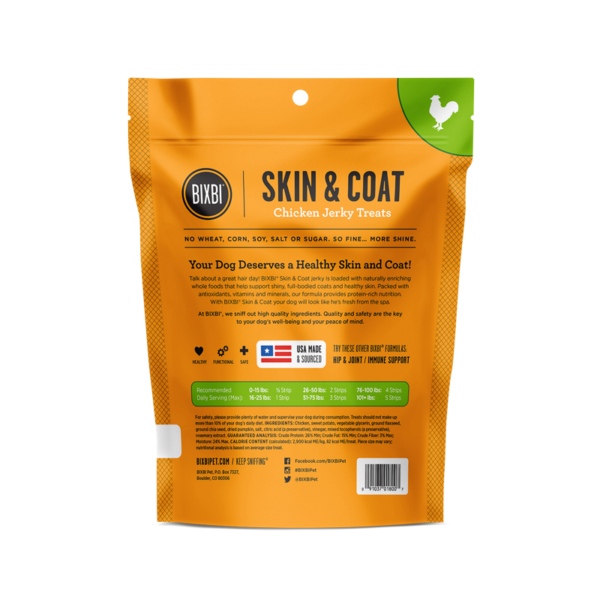 Bixbi Skin & Coat Chicken Jerky Dog Treat