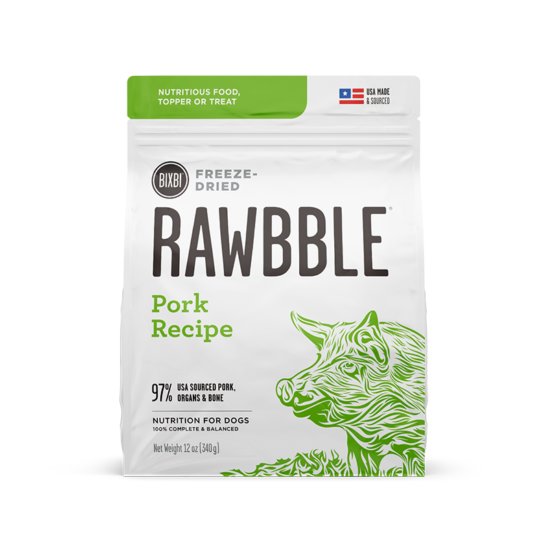 Bixbi Rawbble Raw Freeze-Dried Dog Food Pork