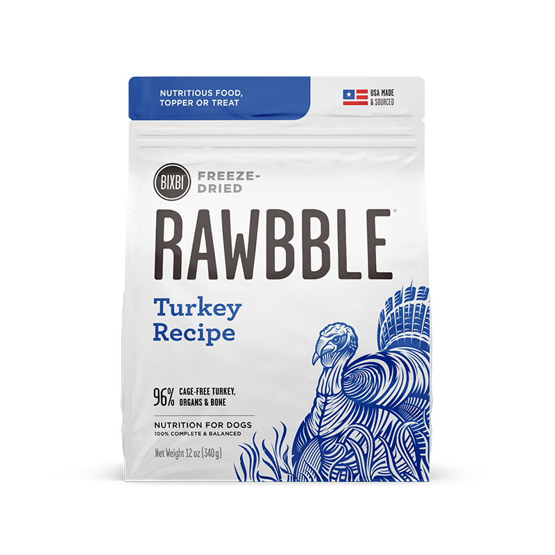 Bixbi Rawbble Raw Freeze-Dried Turkey Dog Food
