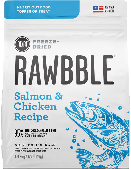 Bixbi Rawbble Raw Freeze-Dried Salmon & Chicken Dog Food