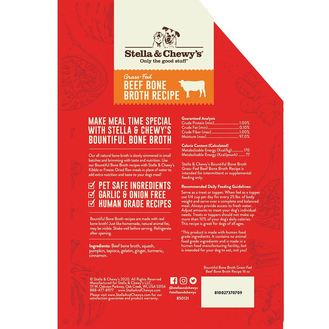 Stella & Chewy's Bountiful Bone Broths for Dogs 16oz