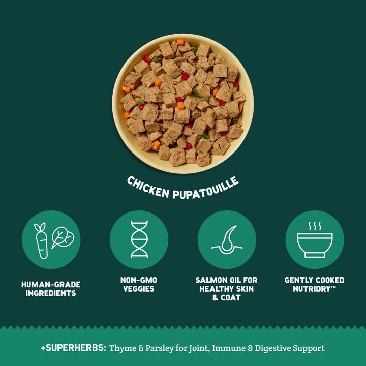 A Pup Above Whole Food Cubies Chicka Pupatouille Dry Dog Food - Paw Naturals